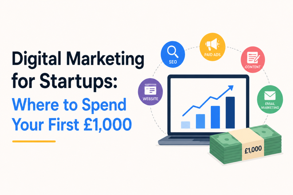 Digital Marketing for Startups: Where to Spend Your First £1,000